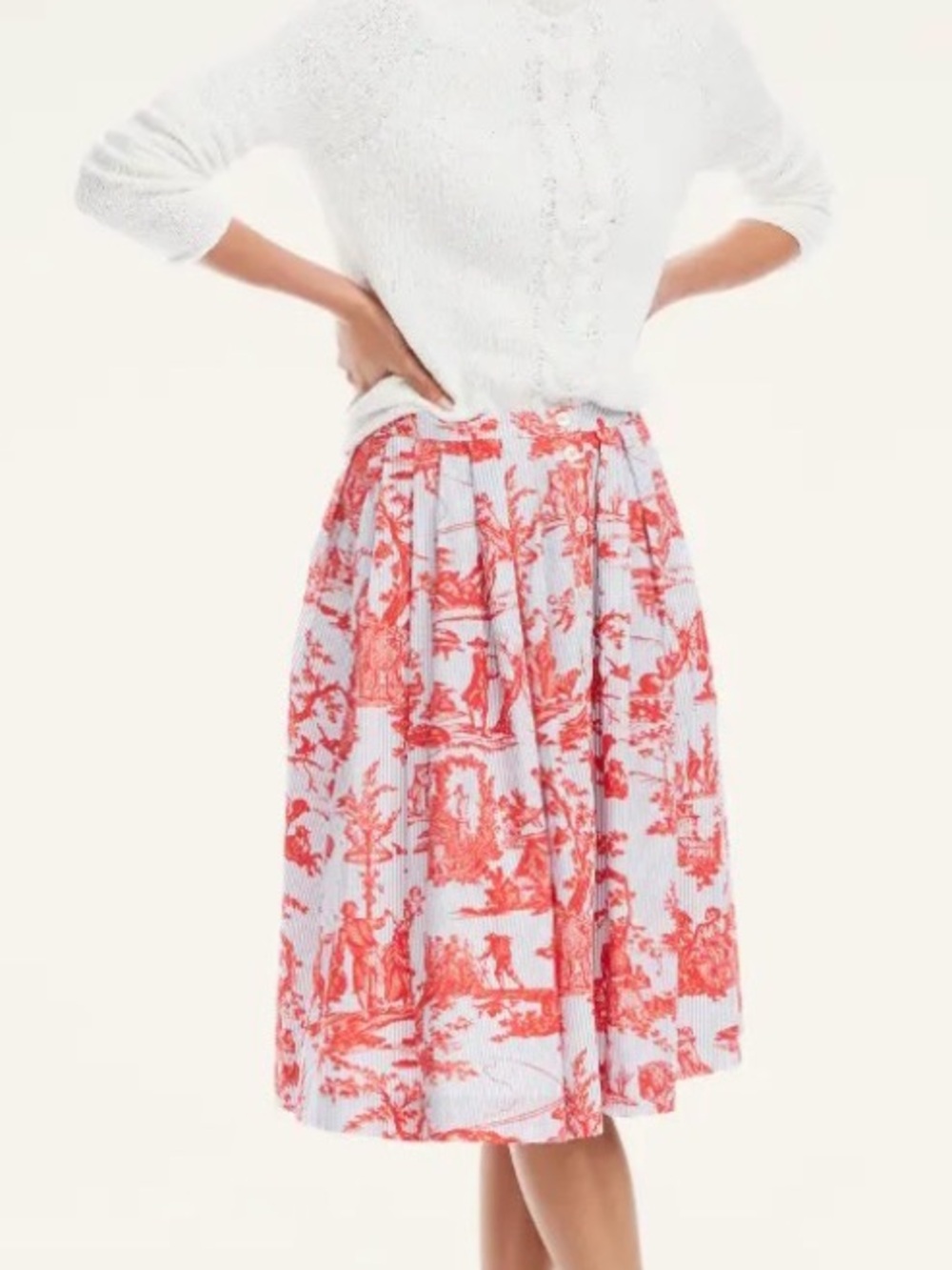 Brooks Brothers Falda Mujer Toile Flared Skirt Sz 6
